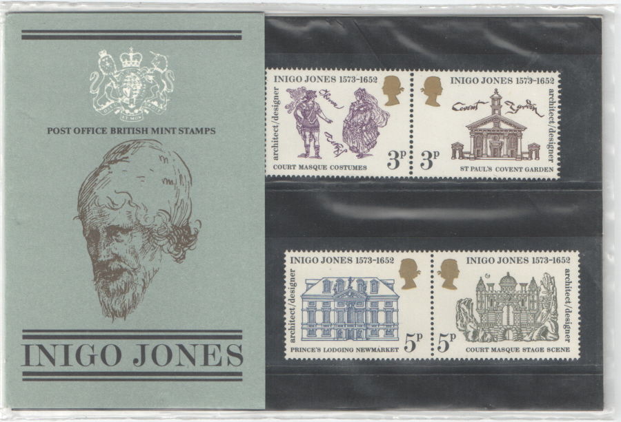 (image for) 1973 Inigo Jones Royal Mail Presentation Pack 53